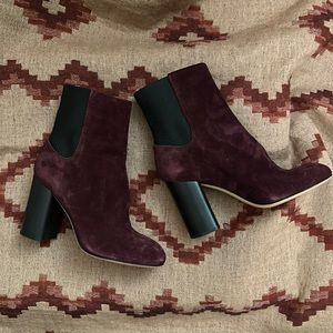 Rag and Bones booties in burgundy suede leather sz 7 NWOT